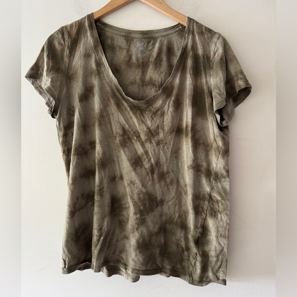 PINK Victoria's Secret Tops - PINK Victoria’s Secret Army Green Tie Dye T Shirt